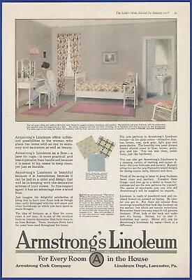 Vintage 1918 ARMSTRONG'S LINOLEUM Flooring Decor Ephemera Print Ad • $12.71