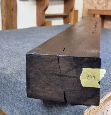 Ebony Stained Oak Mantle Beam - 1.3 M | 14 Kg | Lintels Fireplaces Decorative • £175