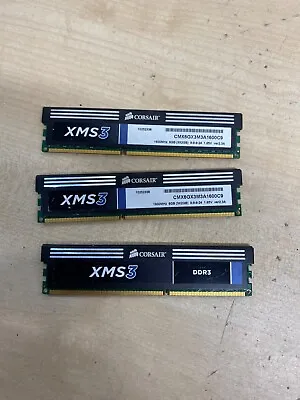 Corsair XMS3 6GB 3x2GB DDR3 Shielded RAM - CMX6GX3M3A  - Q1B1P824D • £9.95