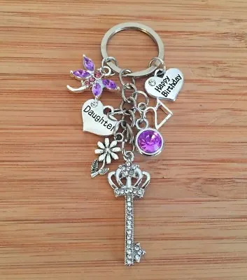 £6.99 • Buy 18th 21st Key Birthday Gift Keyring For Daughter Sister Niece Cousin Friend #1