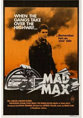 Mad Max Mel Gibson Movie Poster Print 17 X 12 Reproduction • $16.95