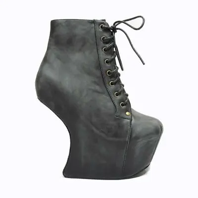 Jeffrey Campbell Jeffrey Campbell - Night Lita Women's Shoes Black Distressed • $100