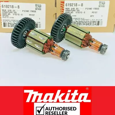 2 X Genuine Makita 619218-8 Angle Grinder Motor Armature 18V BGA452 DGA452  • £33.86