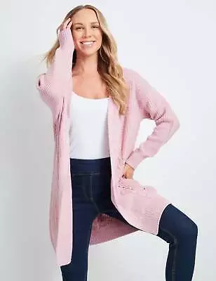 RIVERS - Womens Jumper - Cable Dtl Longline Cardigan • $26.95