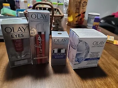 Olay Lot  Eyes Regenerist Whip Retinol 24 Night Moisturizer And Daily Facial C • $39.99