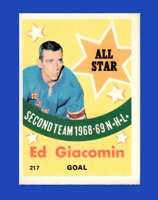 1969-70 O-Pee-Chee Set-Break #217 Ed Giacomin All-Star NR-MINT *GMCARDS* • $1.54