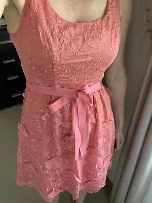Review Dress Size 10 Peach Floral Design • $12