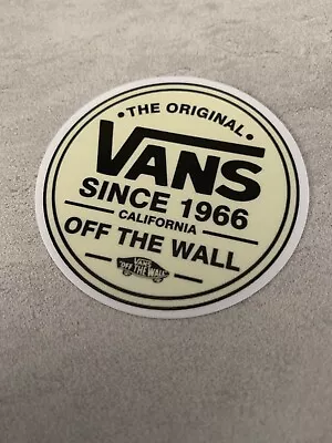 VANS Off The Wall 2.5” Inch Skateboard Sticker Yellow Round Decal Checkerboard • $3.99