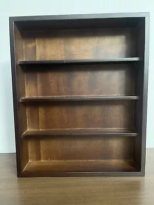 Vtg Wood Drawer Or Curio Knick Knack Standing Display Shelf Shadow Box 4 Shelves • $36