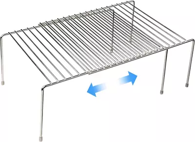 Tomorotec Space-Saving Stainless Steel Storage Rack 12.8-22.8 In Silver • $29.96