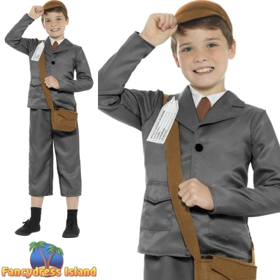 £10.49 • Buy Smiffys WW2 School Boy Schoolboy Kids Childs Fancy Dress Costume