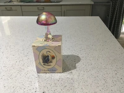 £50 • Buy Heron Glass Pink Mushroom New In Box