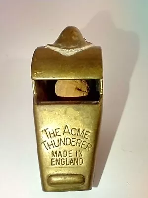 Vintage Acme Thunderer Brass Military Police Trench WWII Whistle Loud England • $49.99