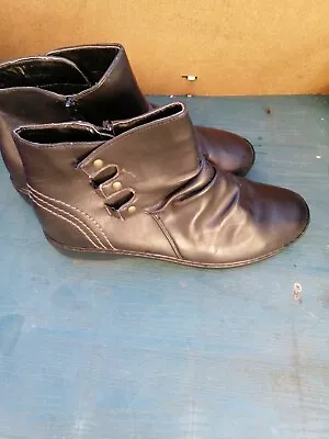 £4.59 • Buy Pavers Black Ankle Boots Size 6  Hardly Used 