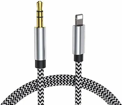 3.5mm Jack AUX Adapter Cable To Car Music Audio For IPhone 13 12 11 7 8 X XS XR • £3.48