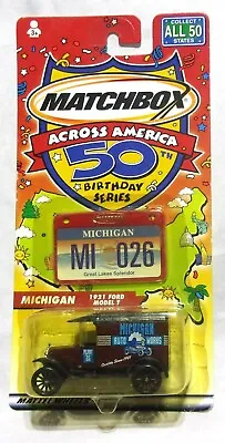MK Matchbox - 2001 Across America - #26 - 1921 Ford Model T - Brown - Michigan • $6.98