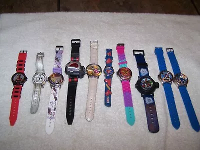 10 Womans Kids Watches-Disney Spiderman Hedgehog Hello Kitty  Lol-5 WORK • $0.99