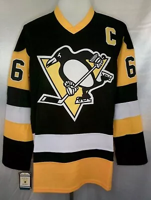 Mario Lemieux Pittsburgh Penguins Black  1988-1992 Throwback  CCM NHL Jersey • $109.99