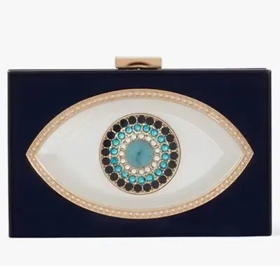 Kate Spade Good Luck Evil Eye Small Resin Frame Clutch Embellished Bag Purse • $425.88