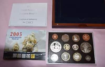 Royal Mint 2005 United Kingdom Executive Proof Set BEAUTIFUL COINS Box Lacks TLC • £59.59