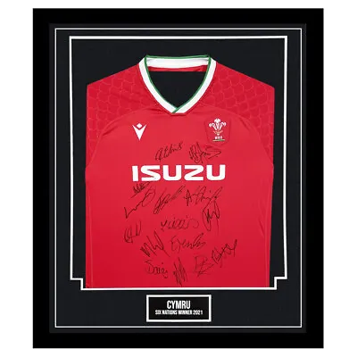 Signed Wales 'Cymru' Rugby Framed Shirt - Six Nations Winner 2021 +COA • £599.99