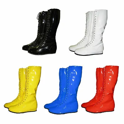 Adult Pro Wrestling Costume Lace-Up Zipper Boots Custom Made Multiple Color • $49.99