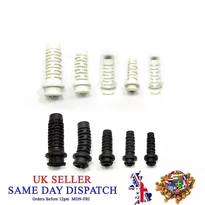 DIFFERENT SIZES Rubber Strain Cable Protector Wire Sleeve Bushing Cord • £2.58