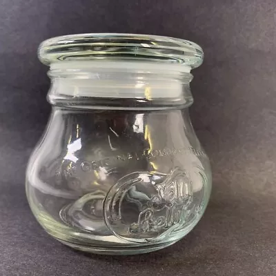 £9.13 • Buy Vintage Jelly Belly Jelly Bean Embossed Clear Glass Empty Jar Tight Sealing Lid