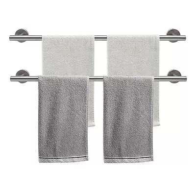 24” 2Pcs Towel Bar Rack Holder Hanger Bathroom Toilet Wall Mount Stainless Steel • $26