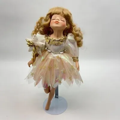VINTAGE Kissing Fairy Doll Angelica Heritage Signature Porcelain Stand 15” Dance • $12.99