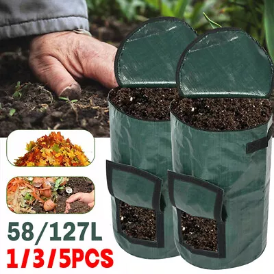 127L Garden Yard Compostable Kitchen Waste Organic Compost Bin Alternative Bag • £7.99