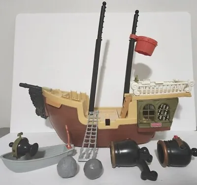 Vintage 1994 Fisher Price Great Adventures PIRATE SHIP - Ship & Accessories 7043 • $47.50