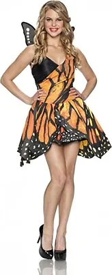 Delicious Sexy Monarch Butterfly Dress & Wings Costume XS (0-2) Small (2-6) • $16.99