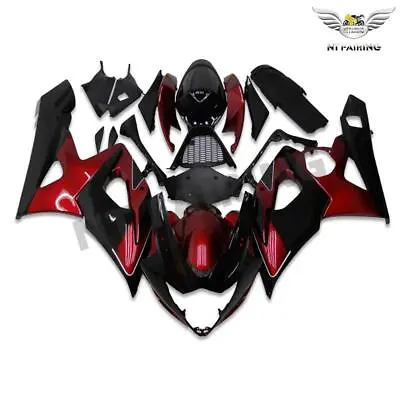 NT Injection Kit Red Black Fairing Fit For Suzuki  2005-2006 GSXR 1000 O005 • $390
