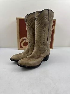 Vintage Acme Mens Oats Driftwood Distressed Western Boots Size 10.5 D • $40