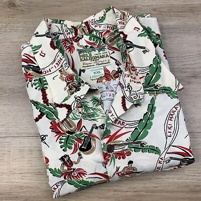 Vintage Reyn Spooner Mele Kalikimaka Hawaiian Christmas Holidays Shirt XXL 2XL • $74.88