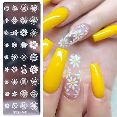Image Stencil Lace Flower Nail Art Stamping Plates Polish Stamper Christmas • $10.98