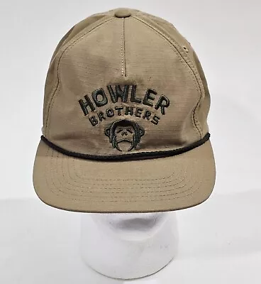 Howler Brothers MONKEY Embroidery Men Green Rope Tan Hat Cap Snapback Adjustable • $24.99