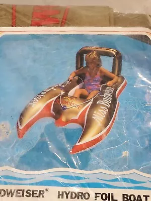 Miss Budweiser Hydro Foil Boat Inflatable 1987 Gold/Red NEW Paradise Rec Prod. • $199.99