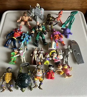 Random Bundle Vintage Lot 80s 90s 2000s Action Figure Toys 2lb Bulk Lot • $36