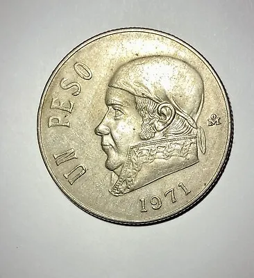 Mexico 1971 México Mexican Un Peso José María Morelos Pavon Moneda Coins • $3.39