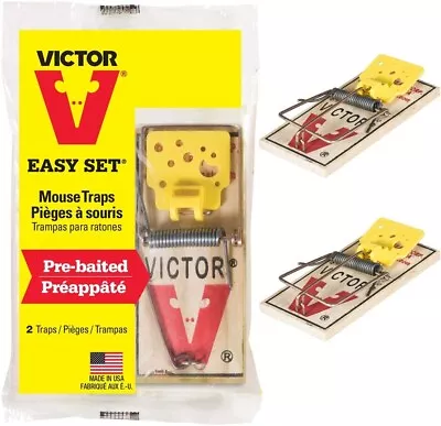 Victor Metal Pedal Mouse Trap Disposable Reusable Mouse Traps 2 PACK. • $5.99