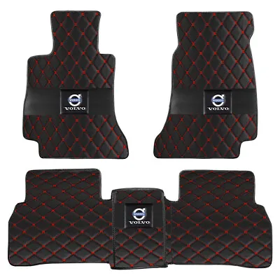For Volvo S40 S60 S80 S90 Custom Rhombus Car Floor Mats All Weather Leather Pads • $64.38