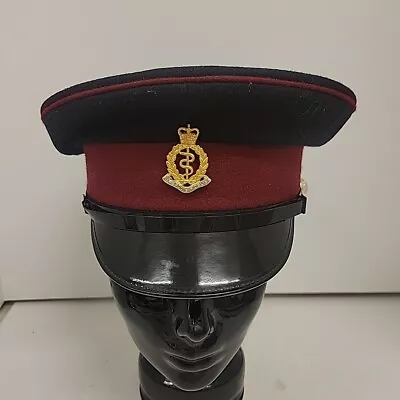 Royal Army Medical Corps Peak Cap+Badge British Military Issue Visor RAMC 57 Cm • $39.99