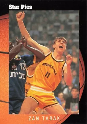 1991 Star Pics Basketball #14 Zan Tabak • $1.68