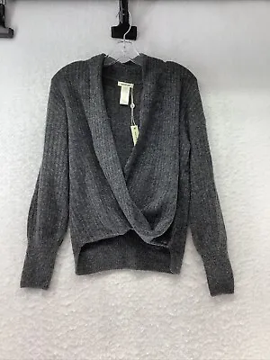 Max Studio Women’s Charcoal Cross Over Sweater Size XS • $29.99