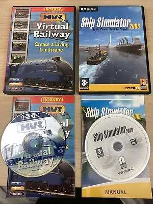 Vintage Pc Games Bundle Joblot Hornby Virtual Railway Ship Simulator 2006  • £10