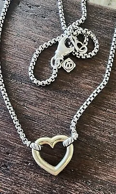 David Yurman 18kt Gold Heart / .925 Chain Necklace With DY Hangtag PRETTY! 16  • $490.50