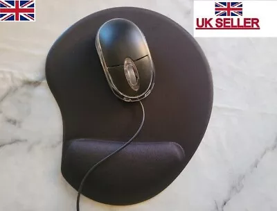 £3.20 • Buy Mouse Mat Gaming Anti-Slip Large Pad PC, Computer Foam Black Wrist Support UK