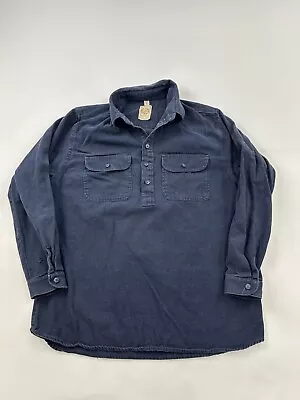 Vintage Wah Maker Shirt Men Large Blue Pullover Frontier Clothing Made In USA • $64.83